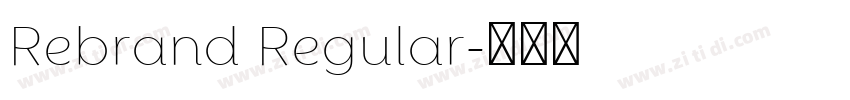 Rebrand Regular字体转换